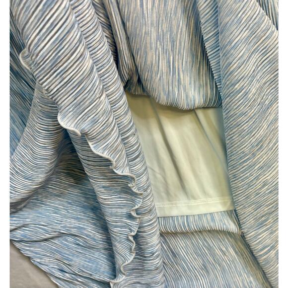 Chelsea28 Flutter Sleeve Plisse Midi Plus Dress 3X Blue Falls Camo Nordstrom - Picture 5 of 8